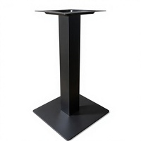Pied de table carré en métal noir, support industriel pour table de café, restaurant, bar, salle à manger