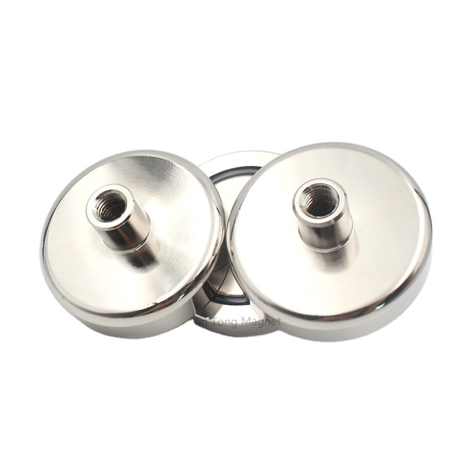 Super Strong Rare Earth Neodymium Internal Thread Pot Magnet Silver Pot Cup Magnet