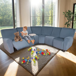 Funda de Sofá de Terciopelo Elástico Premium con Dobladillo Elástico - Funda de Repuesto Directa de Fábrica para Sala de Estar de Apartamento - Product Image 5