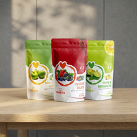 Pochette Doypack Premium pour Snacks aux Fruits Naturels, Sac Ziplock Personnalisé avec Logo Imprimé, Vente au Détail d'Aliments Sains