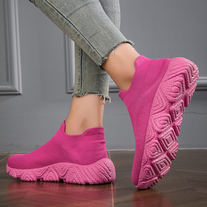 Scarpe Casual da <span class=keywords><strong>donna</strong></span> calzini alla caviglia di lusso Sneaker da <span class=keywords><strong>donna</strong></span> High-Top Hip Hop Streetwear Flats <span class=keywords><strong>Sneakers</strong></span> stivali neri bianchi - Product Image 4