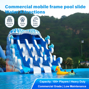 Ceyu Parque Acuático Inflable Comercial de PVC Resistente, Parque de Diversiones Móvil con Piscina con Marco para Todas las Edades - Product Image 2