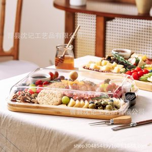 Bandeja de Servir de Madera con Compartimentos para Queso, Frutas, Aperitivos, Uso Doméstico - Product Image 3