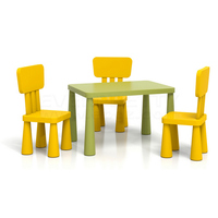 Ensemble de bureaux et de chaises en bois rectangle moderne pour élèves de maternelle et de classe