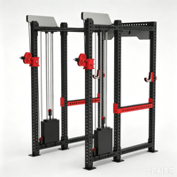 Máquina Smith Comercial Multifuncional con Sistema de Cables para Gimnasio en Casa, Estructura de Entrenamiento Personalizada con Accesorios Opcionales