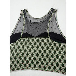 Sevgili-Aşk Toptan Moda Noktalı File Ekose Patchwork Yüksek Bel Bikiniler Kadınlar İçin - Product Image 5