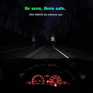 Chaleco de seguridad de alta visibilidad para ciclismo con carga USB LED con cintura ajustable/hombro antorchas reflectantes de seguridad nocturna para corredores - Product Image 4