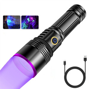 20W 365nm <strong>UV</strong> Led <strong>Flashlight</strong> USB Rechargeable <strong>UV</strong> Torch Light High Power Blacklight <strong>Flashlight</strong> for Pet Urine Detection - Product Image 1