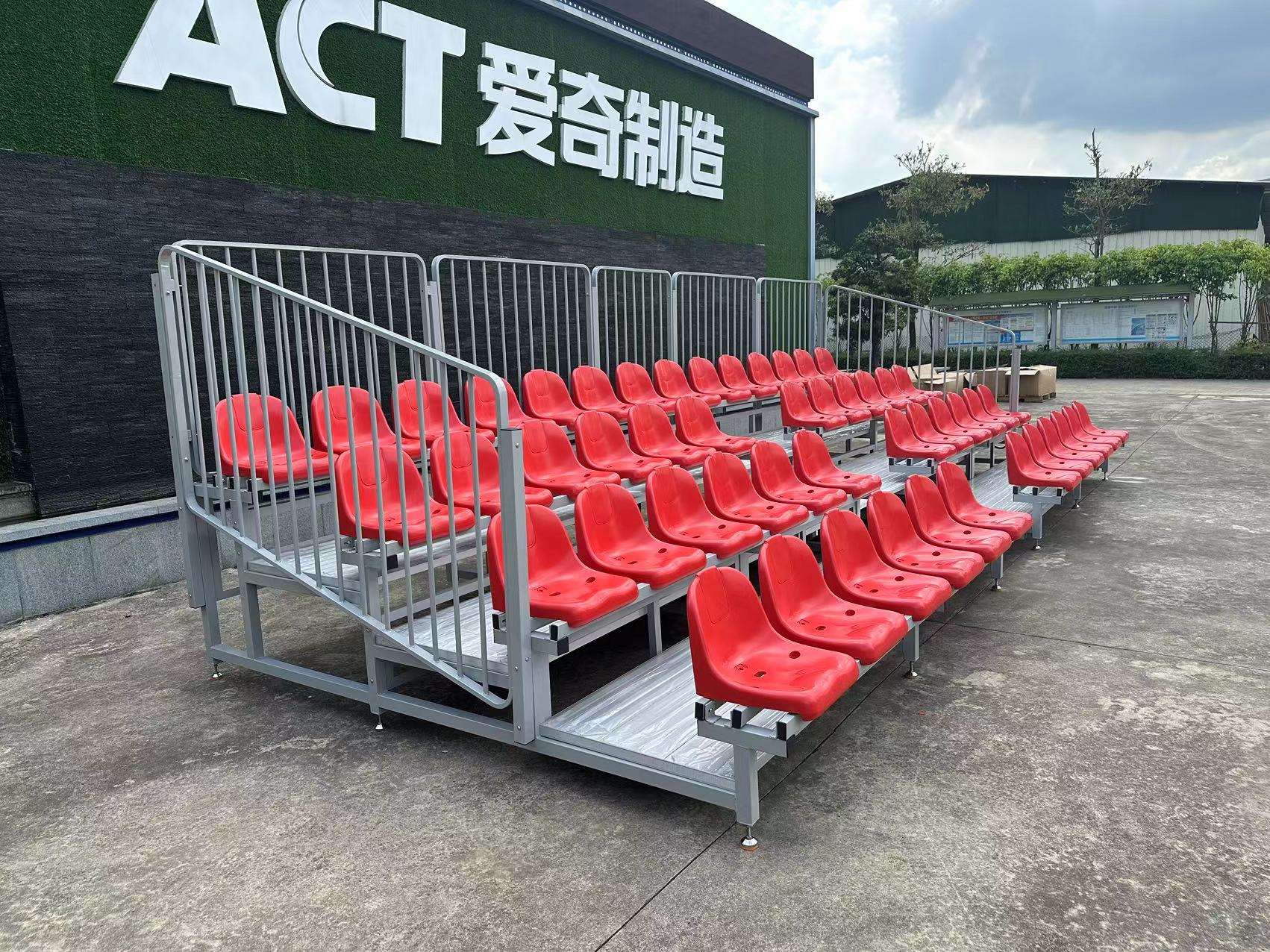 Tier Portable Bleacher Seats for Football Stadium Year Warranty