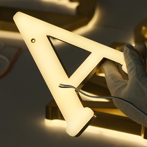 Gepersonaliseerde Led Interieur Exterieur Bewegwijzering, Gouden Nagelwinkel Kanaal Letters,Enseigne Lumineuse,Outdoor Storefront Borden - Product Image 5