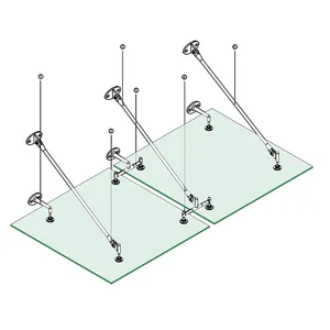 Großhandel langlebige Glas Baldachin Hardware Markise mit Edelstahl SUS304 316 für Fenster und Tür Günstigster Preis auf dem Markt