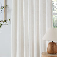 Rideaux occultants sur mesure Wabi-Sabi ignifuges, écologiques et imperméables à plis froncés pour chambre à coucher