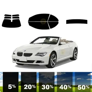 5% 15% 35% 50% 70% Pre Cut Removable Window Tint car Detachable Window Tint For BMW 6 SERIES 2 DR CONVERTIBLE 2004-2011