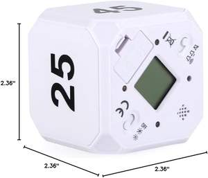 Minuteur de cuisine numérique intelligent magnétique en ABS écologique, hexagonal, visuel, à bascule, pour l'étude et la cuisson (Pomodoro) - Product Image 4