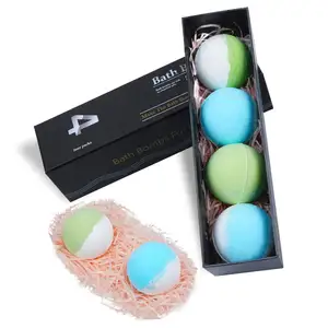 Msds/100% Natural Ingredients Pack of 4 new product 2024 popular Gifts Large Organic Bath Bombs Gift Set for Men