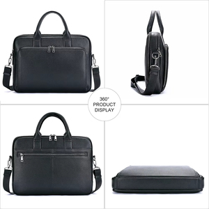 กระเป๋าเอกสารใส่แล็ปท็อปขนาด15นิ้วสำหรับผู้ชายกระเป๋าด้านข้างหนังแท้กระเป๋าเอกสารทรงแมสเซ็นเจอร์สุดหรูออกแบบได้ตามต้องการ - Product Image 2