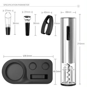 Fabricant professionnel d'ouvre-bouteilles électriques en acier inoxydable, ensemble d'ouvre-bouteilles à vin avec logo personnalisé - Product Image 3