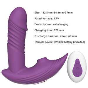 OEM/ODM Purple USB <b>Rechargeable</b> Vaginal <b>Vibrator</b> Wearable Design for Adult Stimulation - Product Image 2