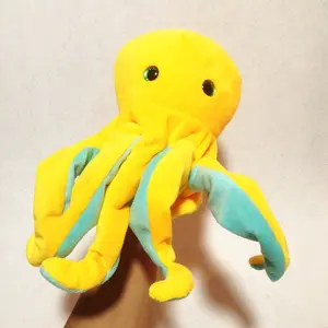 Cartoon Dierenschildpad Haai Walvistrab Clownvissen Verhalen Leren Doen Alsof Spelen Pluche Octopus Handpop