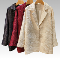 Blazer court plissé beige de luxe, minimaliste, à bouton unique, col à revers, veste de bureau élégante et discrète pour femme