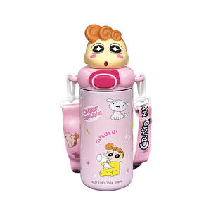 Crayon Shin-chan Insulated Water Bottle 500Ml Portable Straw <b>Cup</b> For Students Back To School Gift - Product Image 2