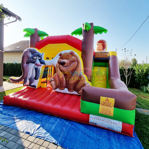 Castillo inflable comercial para exteriores con tobogán combinado. - Product Image 2