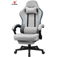 Chaise de jeu en tissu à prix de gros pour usage domestique, chaise d'ordinateur ergonomique à dossier haut avec dossier inclinable