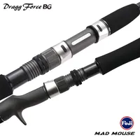 Canne à pêche Madmouse Carbon Hard Power Fast Action 1,9 m 260 g Spinning Casting avec guides Fuji pour la pêche en mer et en eau salée – Vente en gros