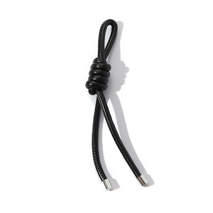 Bolso con nudo de cuerda de cuero Pu trenzado hecho a mano, bolso de mano, llavero de cereza, regalo DIY - Product Image 5