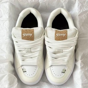 Zapatos de Mujer Estilo Casual Versátiles Color Beige, Modelo Original Girly, Otoño 2026, Nuevos Zapatos Blancos de Plataforma - Product Image 6