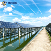 Kit PV Akuakultur Skala Besar dengan Pondasi Tiang dan Rak Surya untuk Instalasi PV di Tambak Akuakultur