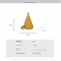 Sac bandoulière antivol en nylon personnalisé pour femme, sac banane tendance, sac de voyage, sac de sport décontracté, sac de poitrine de mode pour l'extérieur avec logo