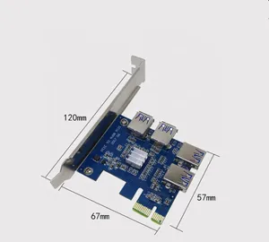 USB3.0 Slots Riser Card External 1x- 16x pci-e 1 To 4 pci Express