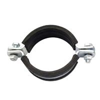 Collier de serrage métrique anti-vibration avec revêtement en caoutchouc, en acier galvanisé à chaud, 20-114 mm, DIN, pour conduites de CVC et de lutte contre l'incendie, personnalisable OEM