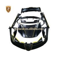 Kit de carrosserie en fibre de carbone style MSY pour Ferrari 458 Ensemble de pare-chocs avant Jupes latérales d'aile Pare-chocs arrière Aileron arrière Capot
