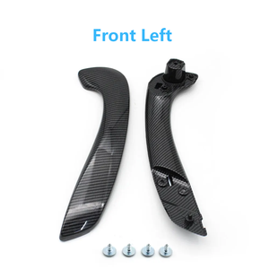 Kit de poignée de porte avant gauche droite en fibre de carbone noir 2 pièces pour Renault Megane 3 MK3 Fluence 2008-2016 - Product Image 3