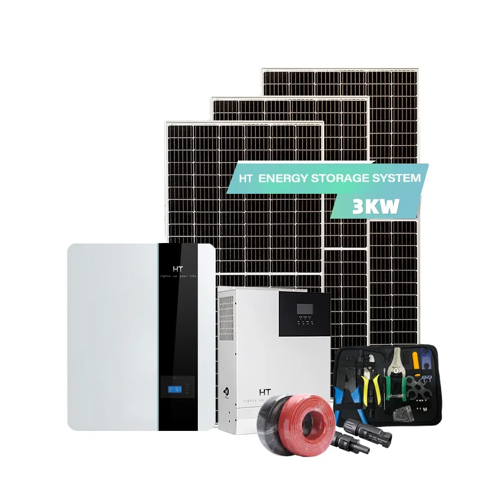 太陽光発電システム3KW家庭用太陽光発電システム3000wオフグリッド住宅用バックアップ蓄電池