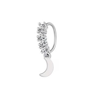 4 Taladro de circón, joyería de acero inoxidable, anillos para la nariz, pendientes de luna y estrella de cinco puntas, anillos para labios, joyería para <span class=keywords><strong>Piercing</strong></span>, joyería para el cuerpo - Product Image 6