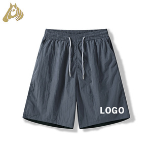 Shorts de qualité supérieure, confortables, tendance, doux, simples, modernes, avec logo personnalisé, en nylon, pour hommes, pour les loisirs - Product Image 1