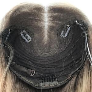 شعر مستعار أوروبي ريمي عذراء، قطعة علوية كبيرة الحجم 10x10 بدانتيل أمامي، قطع شعر علوية من شعر بشري طبيعي كامل الكثافة للنساء - Product Image 1