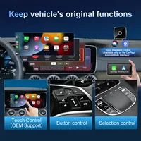 AUTOABC Nuevo Adaptador Inalámbrico 2 en 1 para CarPlay y Android Auto, Caja Inteligente con IA para Sistemas Inteligentes de Automóvil, para Autos con CarPlay con Cable