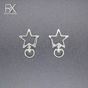 Металлический поворотный карабин-зажим в форме сердца с шелкографией для брелока - Product Image 4