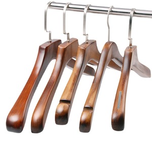 Solid Wood Retro Clothes <b>Hangers</b> For Clothing Stores Men Women Children Trouser <b>Hangers</b> Hotel Use Hook Type - Product Image 2