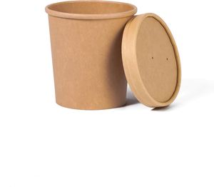 Tazón de Papel Kraft Desechable y Biodegradable para Sopa, Ensalada, Fideos y Sándwiches, Personalizable, con Recubrimiento UV, Venta Caliente - Product Image 4