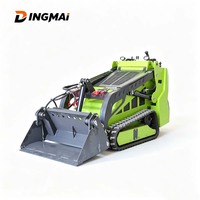 Mini-chargeuse sur chenilles diesel DINGMAI, certifiée CE EPA Euro5, machine multifonctionnelle pour la construction agricole, divers accessoires, pompe