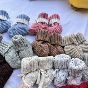 Пользовательские низкие moq трикотажные носки для новорожденных из органического хлопка трикотажные пинетки - Product Image 5