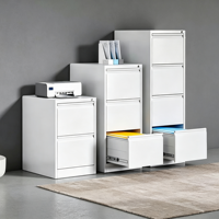 Meuble de classement de bureau moderne en métal à quatre tiroirs, format A4, pour dossiers suspendus, classeurs FC, index et archivage de contrats