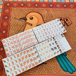 Fichas de Mahjong de Plástico con Diseño de Caparazón de Tortuga, Patas Metálicas Plegables, Piezas de Juego Blancas Brillantes, Símbolos Multicolores para Fiestas Familiares - Product Image 5