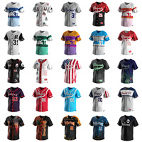 Jersey peringatan kejuaraan bisbol, Jersey Softball tombol bawah dengan nomor Patch