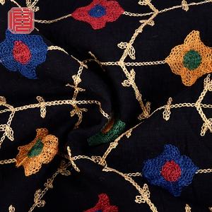 Tissu de broderie <span class=keywords><strong>Crespo</strong></span> de fleurs de rayonne en nylon personnalisé au design élégant pour vêtements pour femmes - Product Image 3